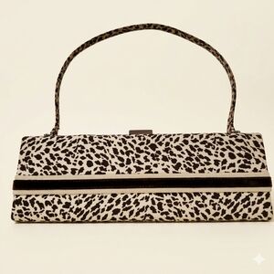 Vintage Rebecca Molenaar Leopard Print Clutch Handbag